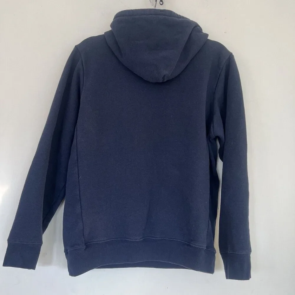 Patagonia Sweater Men's Hoodie Size Small Uprisal  Navy Blue Striped Long Sleeve